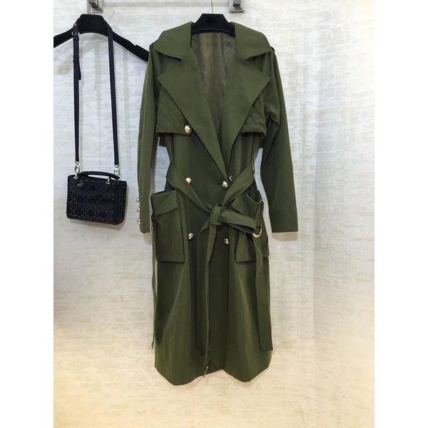 women's trench coats 11.28 high end quality army green fashion temperament with belt keep warm cotton mid length coat women, Tan;black 
women's trench coats 11.28 high end quality army green fashion temperament with belt keep warm cotton mid length coat women, Tan;black