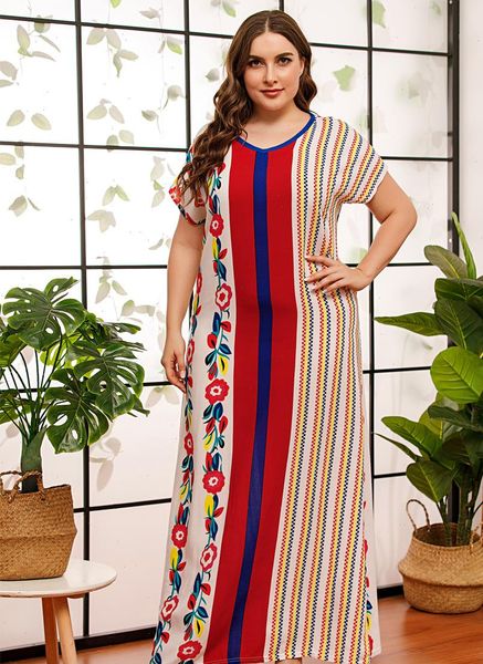comfortable viscose womens dresses print plus size for women summer v neck short sleeve maxi long dress casual arab clothing, Black;gray
comfortable viscose womens dresses print plus size for women summer v neck short sleeve maxi long dress casual arab clothing, Black;gray