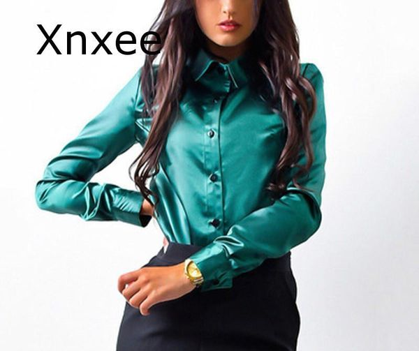 women blouse elegant wine red green satin shirt turn down collar longth sleeve female formal office ol women's blouses & shirts, White
women blouse elegant wine red green satin shirt turn down collar longth sleeve female formal office ol women's blouses & shirts, White