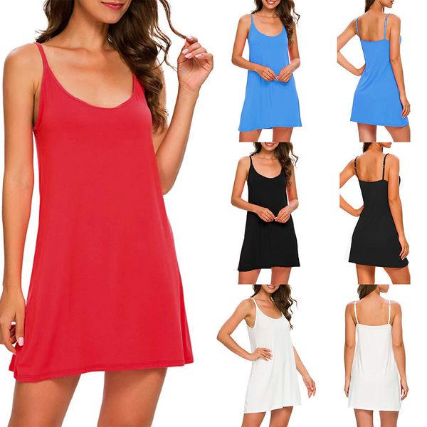 women summer sleeveless strap mini dress casual loose black red white basic beach ropa mujer sundress vestidos 210520, Black;gray
women summer sleeveless strap mini dress casual loose black red white basic beach ropa mujer sundress vestidos 210520, Black;gray