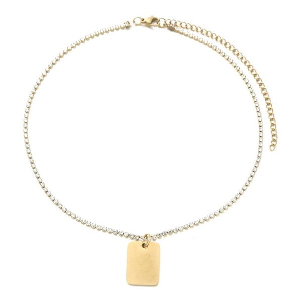 chokers stainless steel thin chain crystal choker necklaces for women rhinestone square blank pendant necklace fashion jewelry, Golden;silver
chokers stainless steel thin chain crystal choker necklaces for women rhinestone square blank pendant necklace fashion jewelry, Golden;silver
