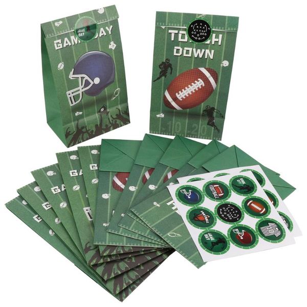 gift wrap 1 set rugby theme party candy bag tote (12 bags+18 sticker green)
gift wrap 1 set rugby theme party candy bag tote (12 bags+18 sticker green)