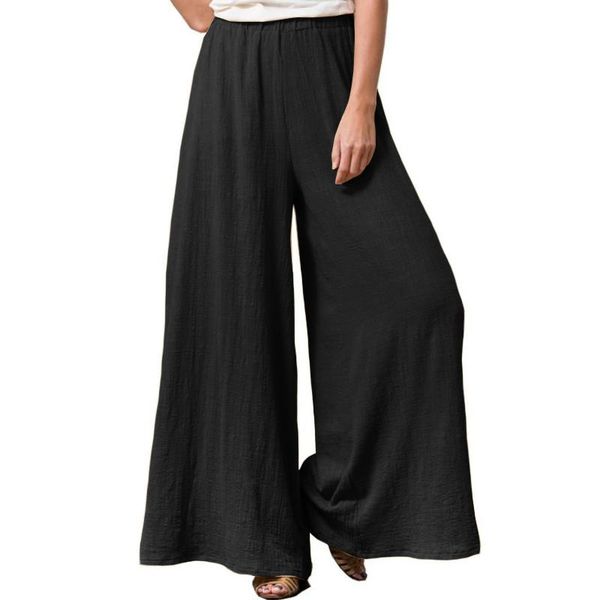 women's pants & capris female solid cotton zanzea vintage wide leg summer trousers 2021 fashion casual loose elastic waist pantalon, Black;white
women's pants & capris female solid cotton zanzea vintage wide leg summer trousers 2021 fashion casual loose elastic waist pantalon, Black;white