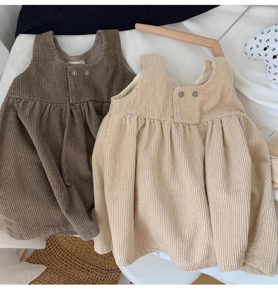 girl's dresses korean autumn baby kids girls vest dress foreign style corduroy children solid loose cotton casual p4 314, Red;yellow
girl's dresses korean autumn baby kids girls vest dress foreign style corduroy children solid loose cotton casual p4 314, Red;yellow