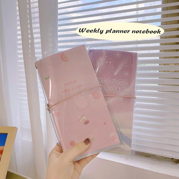 notepads cute journal weekly monthly planner notebook kawaii diary agenda bandage notepad with stickers/tape set girls school stationery, Purple;pink
notepads cute journal weekly monthly planner notebook kawaii diary agenda bandage notepad with stickers/tape set girls school stationery, Purple;pink