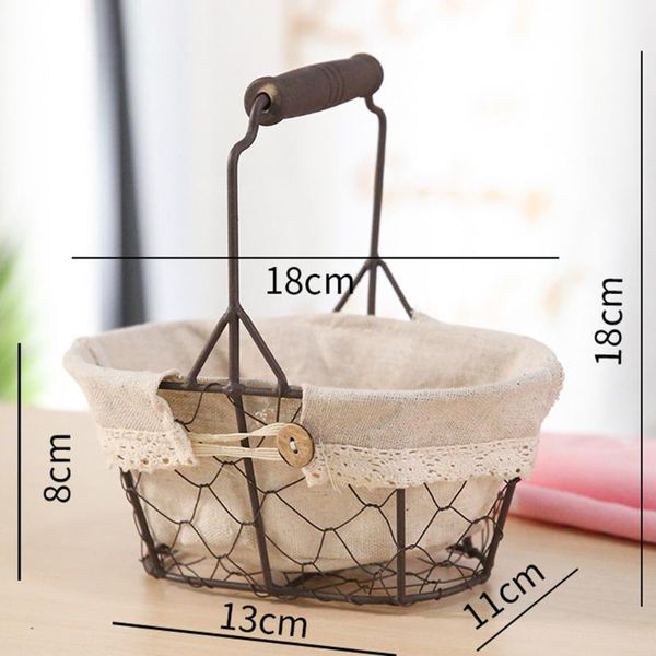 high 1/2pcs portable wrought iron storage basket with cloth liner handheld waterproof uej baskets
high 1/2pcs portable wrought iron storage basket with cloth liner handheld waterproof uej baskets