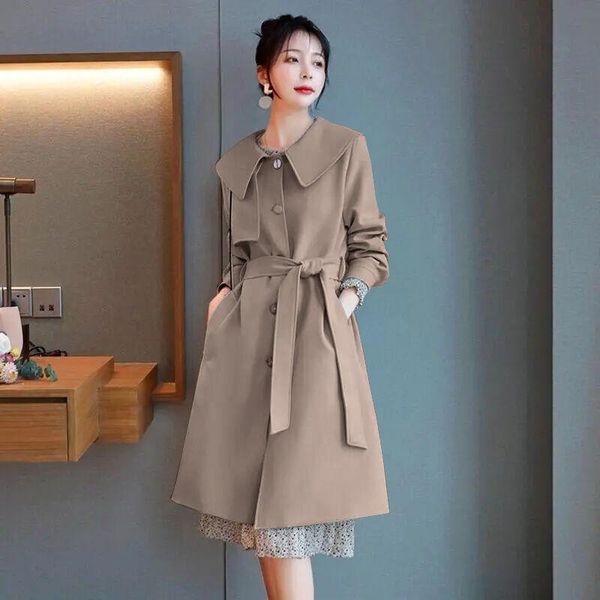 women's trench coats women 's windbreaker spring and autumn korean style slimming fashionable loose temperament leisure fashion co, Tan;black
women's trench coats women 's windbreaker spring and autumn korean style slimming fashionable loose temperament leisure fashion co, Tan;black