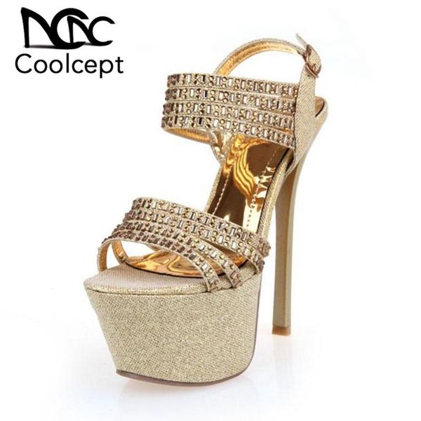 coolcept women sandals thin high heels crystal buckle catwalk shoes platform club party bling footwear size 34-39, Black
coolcept women sandals thin high heels crystal buckle catwalk shoes platform club party bling footwear size 34-39, Black