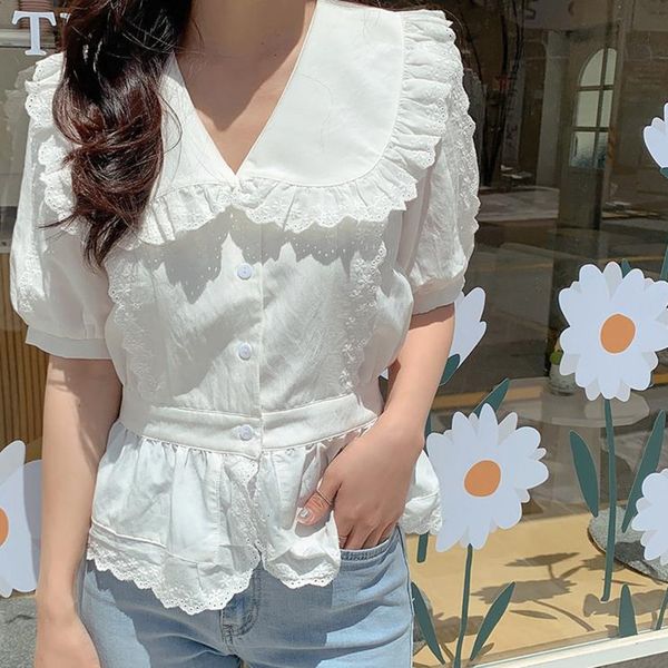 dress hollow out lace white blouses women summer korean style sweet shirt sleeve lapel loose blusas
dress hollow out lace white blouses women summer korean style sweet shirt sleeve lapel loose blusas
