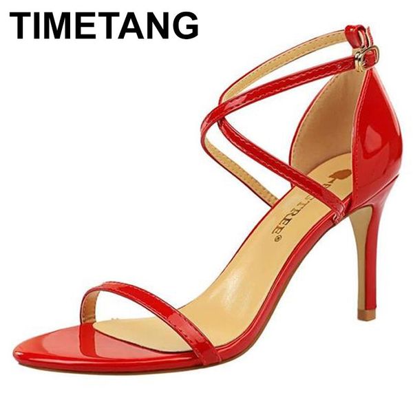 dress shoes timetangleather cross buckle sandals high stiletto heels party office casual heel women summer stylish pumps 8 cm, Black
dress shoes timetangleather cross buckle sandals high stiletto heels party office casual heel women summer stylish pumps 8 cm, Black