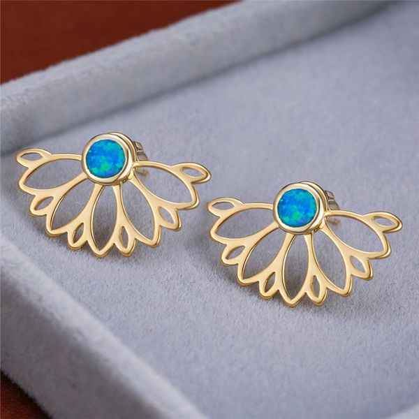 stud blue fire opal stone earrings detachable double sided rose gold silver color wedding for women, Golden;silver
stud blue fire opal stone earrings detachable double sided rose gold silver color wedding for women, Golden;silver