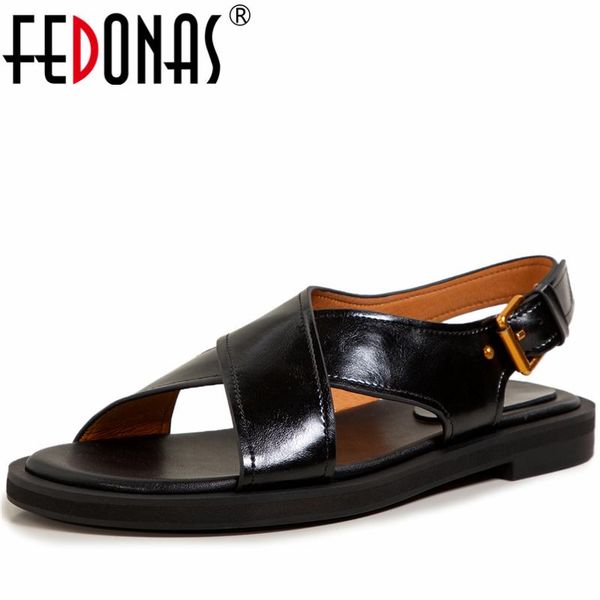 sandals fedonas retro concise women casual peep toe genuine leather metal buckle low heels summer arrival shoes woman 2021, Black
sandals fedonas retro concise women casual peep toe genuine leather metal buckle low heels summer arrival shoes woman 2021, Black