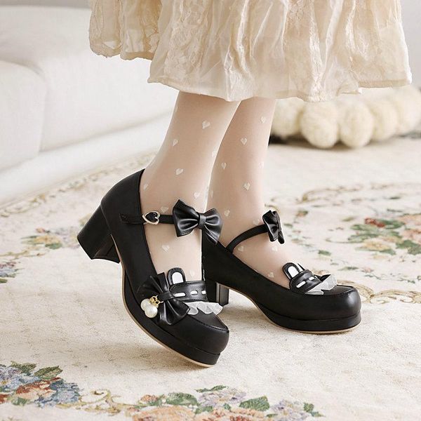 dress shoes ippeum women's heels lolita mary janes princess pink ankle strap bowtie strawberry ruffles wedding cosplay uniform pumps, Black
dress shoes ippeum women's heels lolita mary janes princess pink ankle strap bowtie strawberry ruffles wedding cosplay uniform pumps, Black
