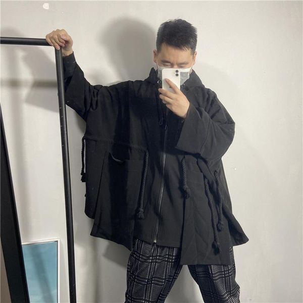 men's trench coats autumn and winter hooded windbreaker leisure loose personalized thick rope drawstring decorative coat trend black, Tan;black
men's trench coats autumn and winter hooded windbreaker leisure loose personalized thick rope drawstring decorative coat trend black, Tan;black