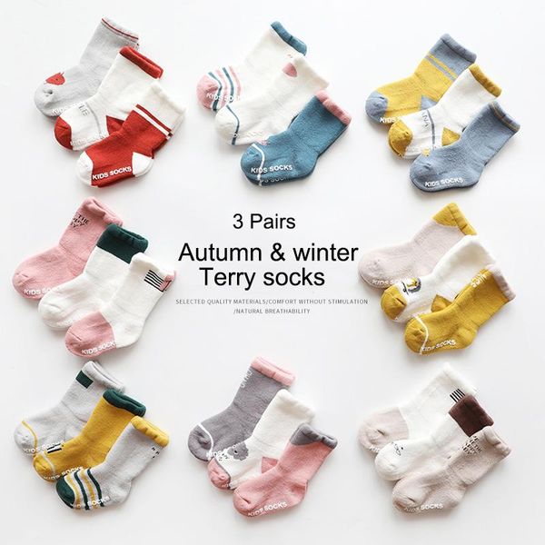 socks 3paris/lot 0-5y baby autumn and winter cotton terry thickened non-slip toddler tube born floor, Pink;yellow
socks 3paris/lot 0-5y baby autumn and winter cotton terry thickened non-slip toddler tube born floor, Pink;yellow