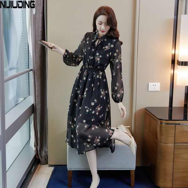 autumn fashion korean style temperament stand-up collar high waist printed chiffon long dress women 210514, Black;gray
autumn fashion korean style temperament stand-up collar high waist printed chiffon long dress women 210514, Black;gray