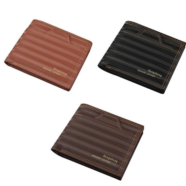 wallets men pu leather short wallet id holder vintage bifold pocket change coin business purse, Red;black
wallets men pu leather short wallet id holder vintage bifold pocket change coin business purse, Red;black