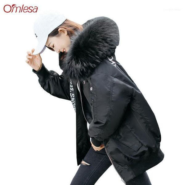 women's down & parkas omlesa2021 winter jacket women casual loose punk coat detachable liner large size fake fur collar outer wear sx16, Black
women's down & parkas omlesa2021 winter jacket women casual loose punk coat detachable liner large size fake fur collar outer wear sx16, Black