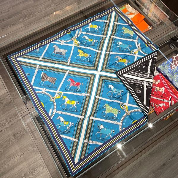 scarves women's hair scarf 90*90 double-sided printed silk large square towel high-end gift high-quality shawl bandana, Blue;gray
scarves women's hair scarf 90*90 double-sided printed silk large square towel high-end gift high-quality shawl bandana, Blue;gray