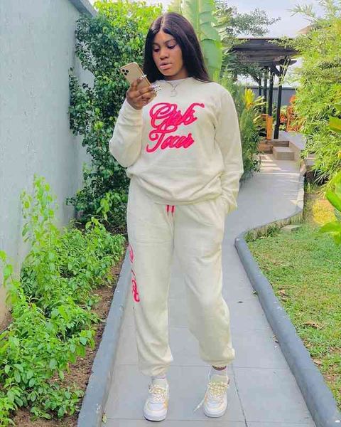 arrival famous brand 2 pcs tracksuits women set letters long pants autumn elastic outfits, White
arrival famous brand 2 pcs tracksuits women set letters long pants autumn elastic outfits, White