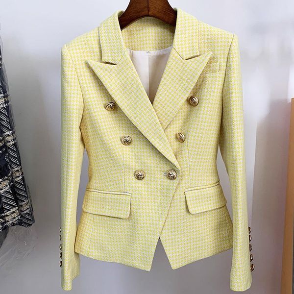 women's jackets 2021 star ladies jacket double brestra ion buckle slim fit yellow houndstooth suit o212, Black;brown
women's jackets 2021 star ladies jacket double brestra ion buckle slim fit yellow houndstooth suit o212, Black;brown