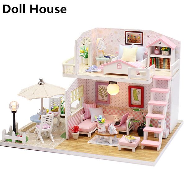 Diy Wooden Miniature Doll house Casa 3D Handmade Dollhouse Furniture For Dolls Wood Model Building Toys For Kids Drop Shipping
Diy Wooden Miniature Doll house Casa 3D Handmade Dollhouse Furniture For Dolls Wood Model Building Toys For Kids Drop Shipping