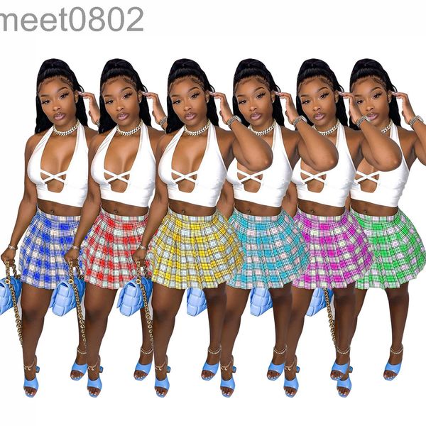 2021 summer women two piece dress designer slim sleeveless vest plaid pleated skirt suits outfits s-xl 9439, White
2021 summer women two piece dress designer slim sleeveless vest plaid pleated skirt suits outfits s-xl 9439, White