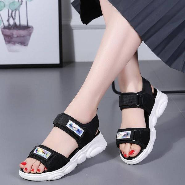dress shoes summer sport sandals for women outdoor beach woman walking flipflop slipper sneakers heel high 4.5cm, Black 
dress shoes summer sport sandals for women outdoor beach woman walking flipflop slipper sneakers heel high 4.5cm, Black