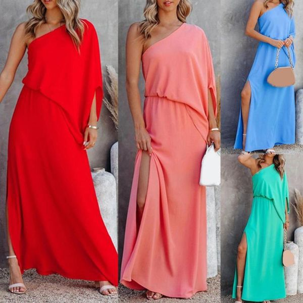 casual dresses pure colour mid-length maxi dress slanted shoulder split women cold solid color waist tied for dating long, Black;gray
casual dresses pure colour mid-length maxi dress slanted shoulder split women cold solid color waist tied for dating long, Black;gray
