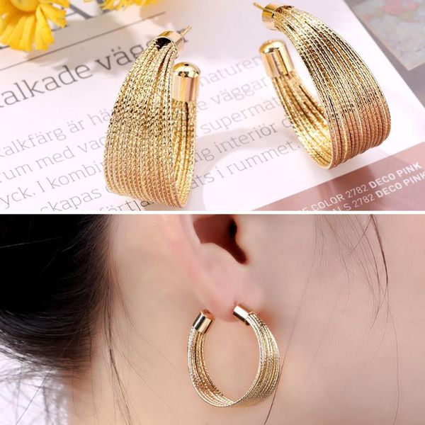 hoop & huggie vintage women party fashion gift earrings circle golden texture twisted, Golden;silver
hoop & huggie vintage women party fashion gift earrings circle golden texture twisted, Golden;silver