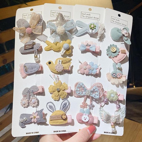hair accessories 5 pcs/set clips for girls fashion sweet girl cartoon style hairpin cloth bb handmade in hairband, Slivery;white
hair accessories 5 pcs/set clips for girls fashion sweet girl cartoon style hairpin cloth bb handmade in hairband, Slivery;white