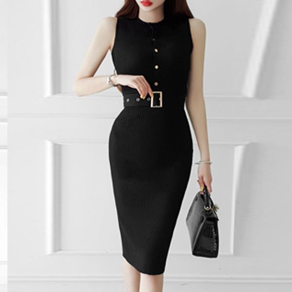 casual dresses elegant slim simple stretch knitting new summer women's sleeveless single breasted belt pencil k3x9, Black;gray
casual dresses elegant slim simple stretch knitting new summer women's sleeveless single breasted belt pencil k3x9, Black;gray