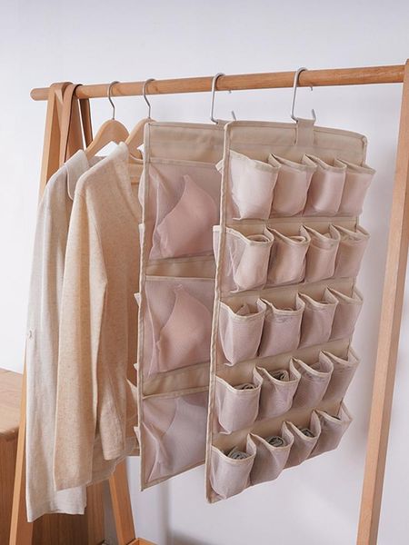 closet hanging organizer with mesh pockets bra underpants socks underwear dual sided wall shelf wardrobe storage bags boxes & bins
closet hanging organizer with mesh pockets bra underpants socks underwear dual sided wall shelf wardrobe storage bags boxes & bins