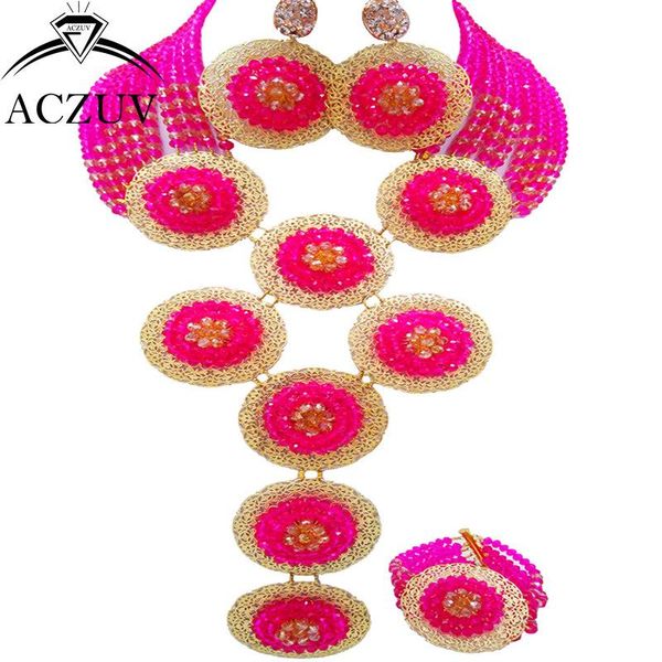 earrings & necklace aczuv brand pink and gold ab african costume jewelry set for women nigerian wedding beads a10r006, Silver
earrings & necklace aczuv brand pink and gold ab african costume jewelry set for women nigerian wedding beads a10r006, Silver