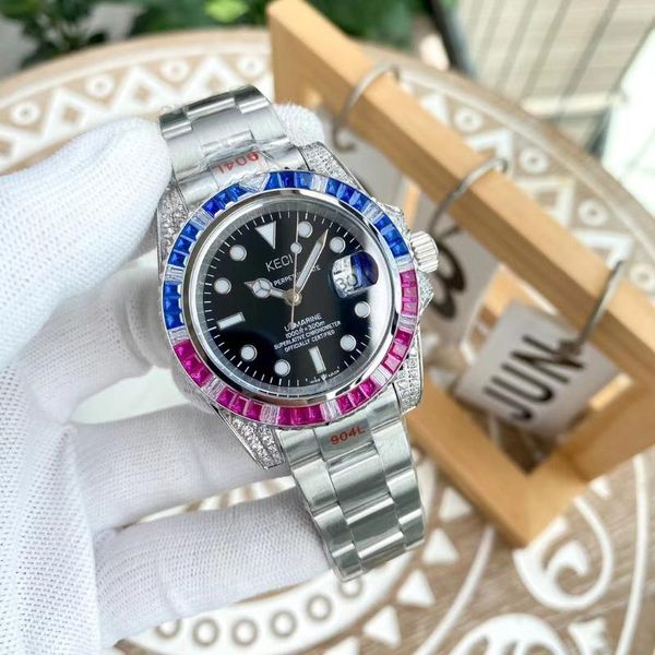 wristwatches gem-set bezel limited edition men's casual business style watch stainless steel quality automatic wristwatch, Slivery;brown
wristwatches gem-set bezel limited edition men's casual business style watch stainless steel quality automatic wristwatch, Slivery;brown