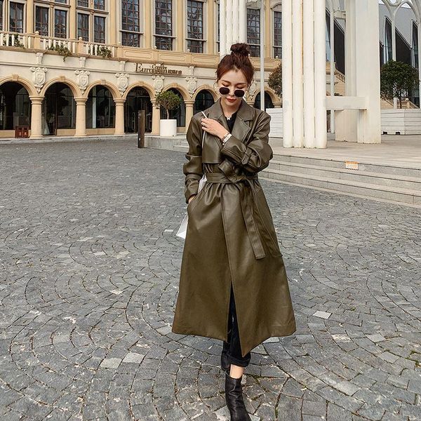 women's trench coats long army green women windbreaker 2021 autumn and winter trendy streetwear pu leather jacket fashion lady parkas o, Tan;black
women's trench coats long army green women windbreaker 2021 autumn and winter trendy streetwear pu leather jacket fashion lady parkas o, Tan;black