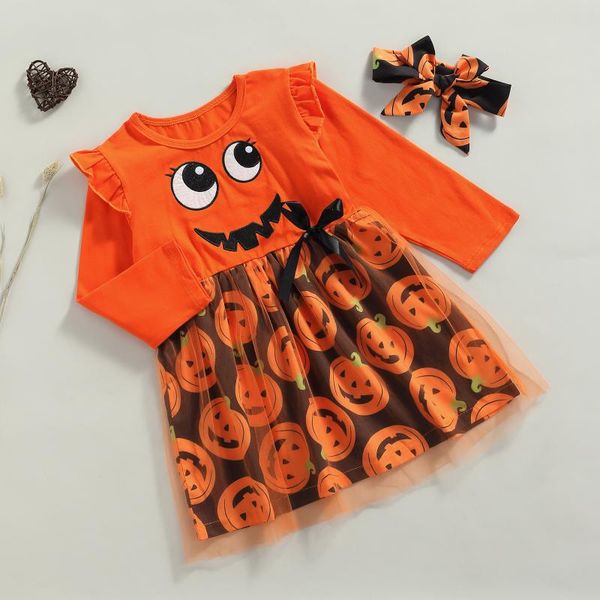 girl's dresses emmababy halloween baby long sleeve round collar princess dress and headwear girls eyes pumpkin printing mesh splicing, Red;yellow
girl's dresses emmababy halloween baby long sleeve round collar princess dress and headwear girls eyes pumpkin printing mesh splicing, Red;yellow