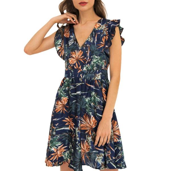 casual dresses summer dress tide fashion printed v-neck lotus edge banquet short sweet vestidos robe femme, Black;gray
casual dresses summer dress tide fashion printed v-neck lotus edge banquet short sweet vestidos robe femme, Black;gray