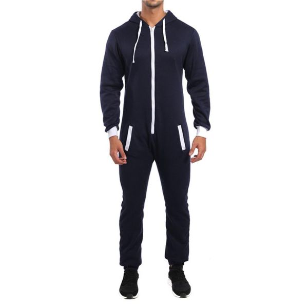 men's pants fashion comfortable solid color zipper hood sports one-piece sweatshirt suit jumpsuit pantalones hombre, Black
men's pants fashion comfortable solid color zipper hood sports one-piece sweatshirt suit jumpsuit pantalones hombre, Black