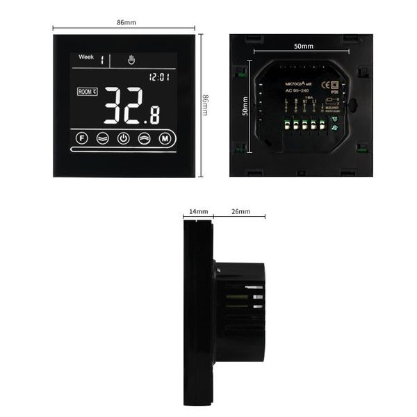smart home control tuya wifi room thermostat electric floor heating water/gas boiler temperature remote controller with google alexa
smart home control tuya wifi room thermostat electric floor heating water/gas boiler temperature remote controller with google alexa