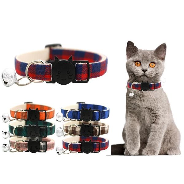 pet cat collar safety buckle plaid with bell adjustable suitable kitten puppy accessories supplies collars & leads
pet cat collar safety buckle plaid with bell adjustable suitable kitten puppy accessories supplies collars & leads