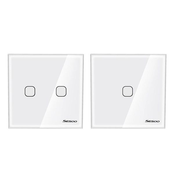 smart home control 2x sesoo press switch single fire line lighting wall light two button & one
smart home control 2x sesoo press switch single fire line lighting wall light two button & one