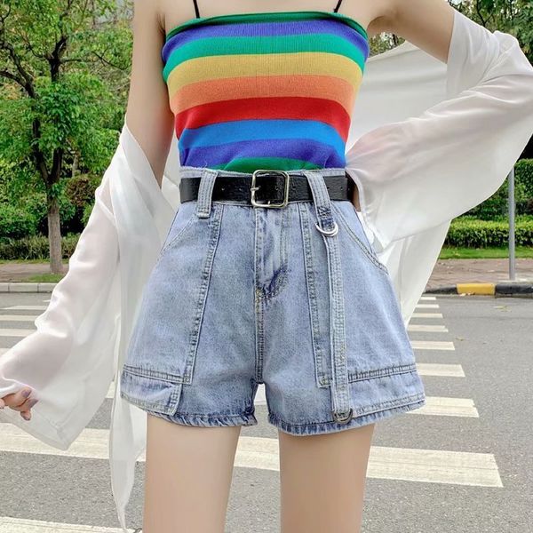 women's shorts net red super high waist jeans female xia han fan xiangao a-line wide leg pants design, White;black
women's shorts net red super high waist jeans female xia han fan xiangao a-line wide leg pants design, White;black