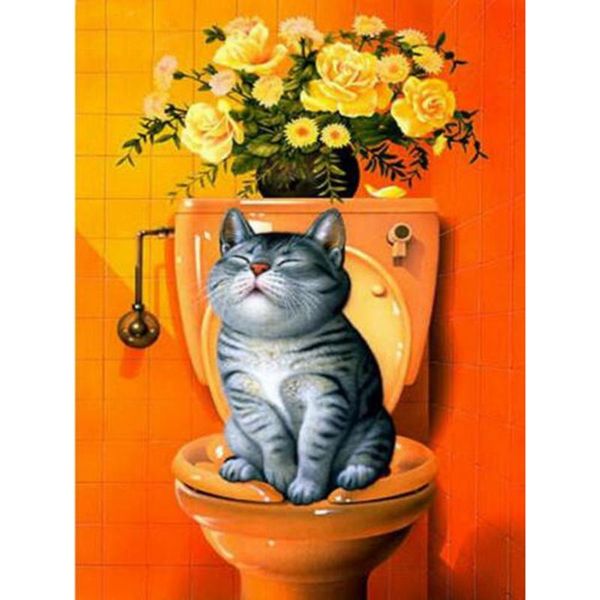 diamond painting diy embroidery cat sitting on the toilet mosaic with home decoration
diamond painting diy embroidery cat sitting on the toilet mosaic with home decoration