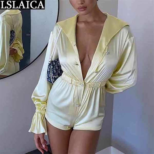 playsuit turn down collar elegant & club jumpsuits for women solid color fashion long sleeve button casual bodysuit 210515, Black;white
playsuit turn down collar elegant & club jumpsuits for women solid color fashion long sleeve button casual bodysuit 210515, Black;white