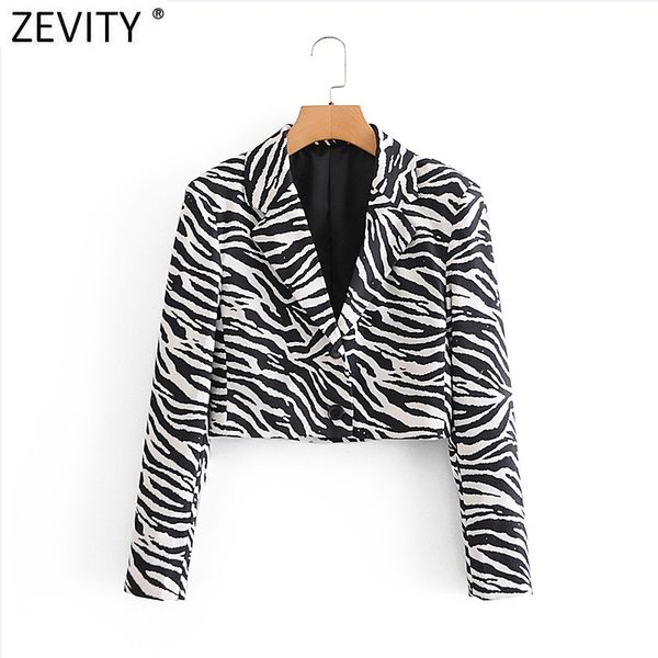 zevity women vintage black white zebra stripe print chic short blazer office ladies breasted casual outwear suit ct640 210419, White;black
zevity women vintage black white zebra stripe print chic short blazer office ladies breasted casual outwear suit ct640 210419, White;black