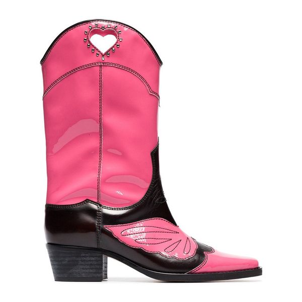 runway design genuine leather mid calf for embroider butterfly motorcycle boots pointed toe chunky heels shoes women qgvk, Black
runway design genuine leather mid calf for embroider butterfly motorcycle boots pointed toe chunky heels shoes women qgvk, Black