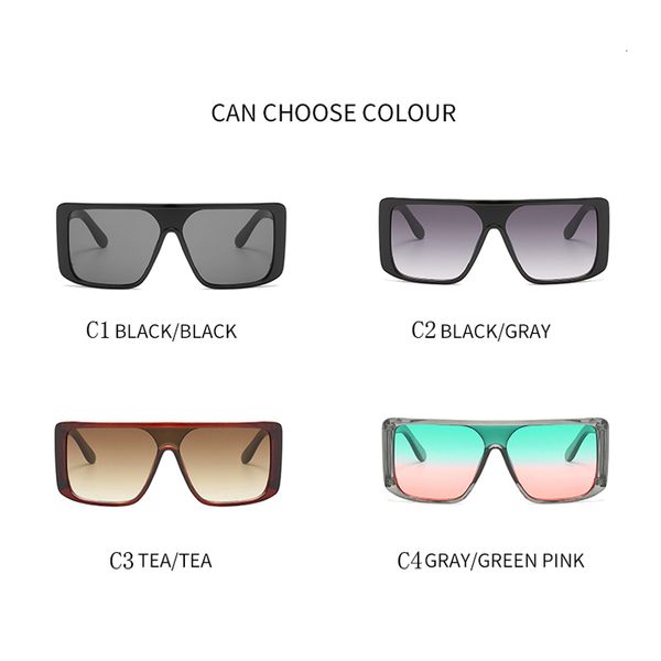 sun glasses european square glasses women 2021 big oversized flat female vintage retro shades for men uv400, White;black
sun glasses european square glasses women 2021 big oversized flat female vintage retro shades for men uv400, White;black