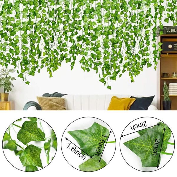 decorative flowers & wreaths 24 strips of artificial simulation ivy wreath leaf flower home kitchen garden office wall decor 2.1m length 80l
decorative flowers & wreaths 24 strips of artificial simulation ivy wreath leaf flower home kitchen garden office wall decor 2.1m length 80l