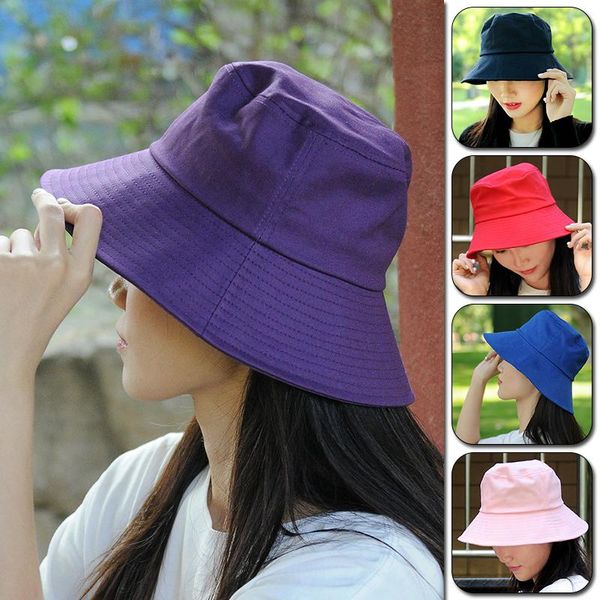 wide brim hats fashion solid color bucket hat spring summer fisherman outdoor women portable foldable panama cap lady girls beach sun caps, Blue;gray
wide brim hats fashion solid color bucket hat spring summer fisherman outdoor women portable foldable panama cap lady girls beach sun caps, Blue;gray